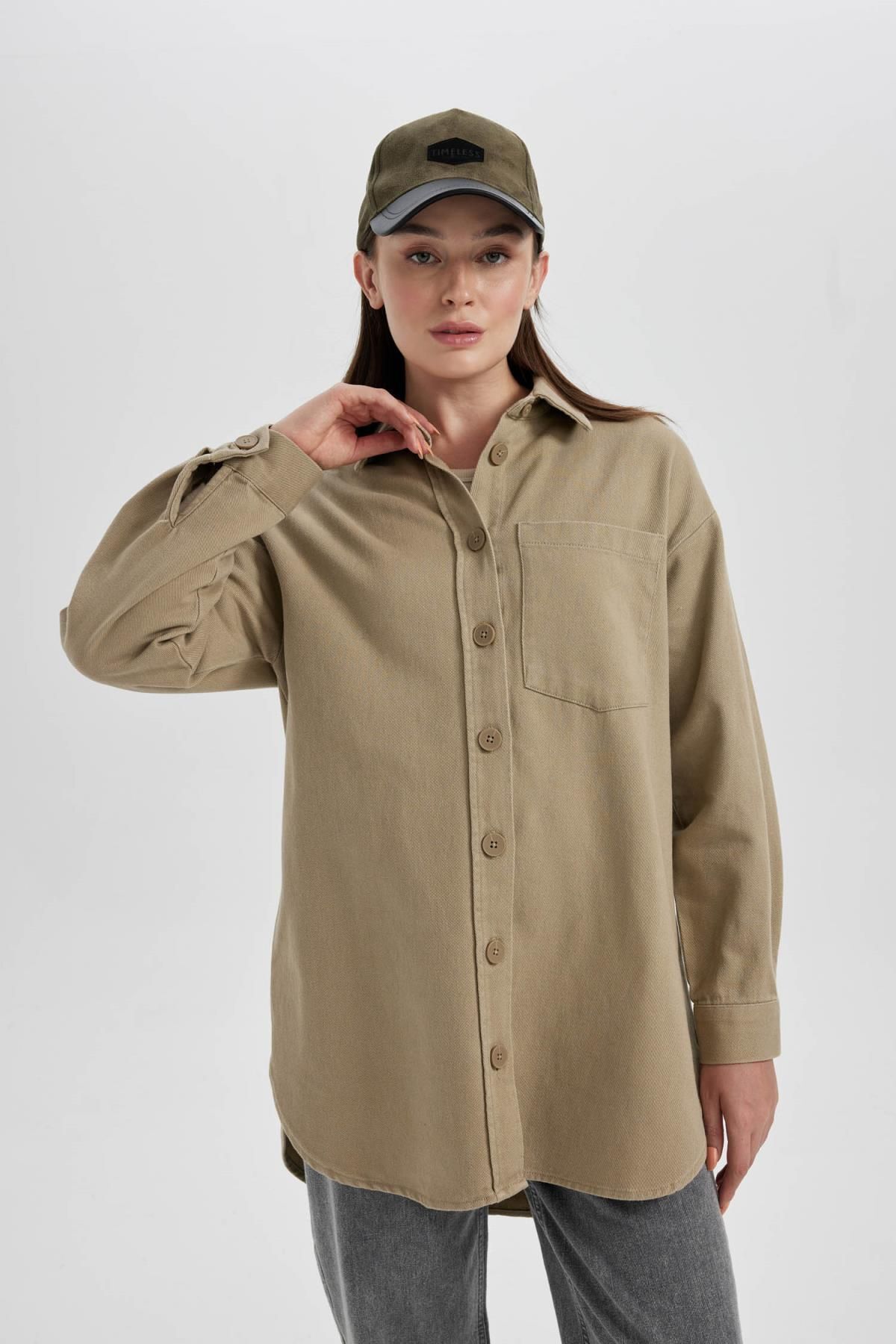 Relax Fit Gabardin Uzun Kollu Tunik A6474ax23au Relax Fit Gabardin Uzun Kollu Tunik A6474ax23au
