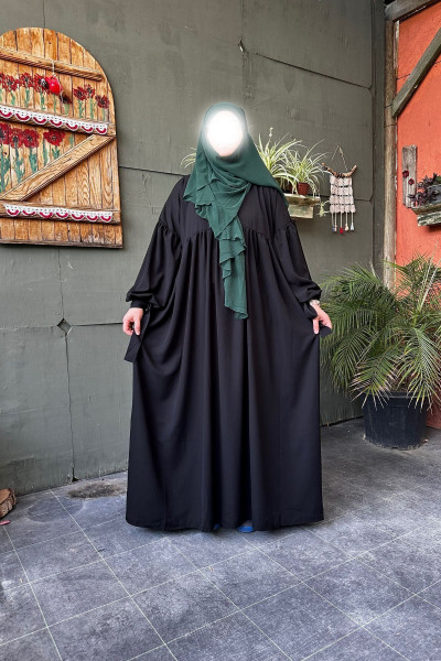 Robalı Elbise Bilekleri Bağcıklı Tesettür Elbise Ferace Yaka Fermuarlı Dualinze Butik Robalı Elbise Bilekleri Bağcıklı Tesettür Elbise Ferace Yaka Fermuarlı Dualinze Butik