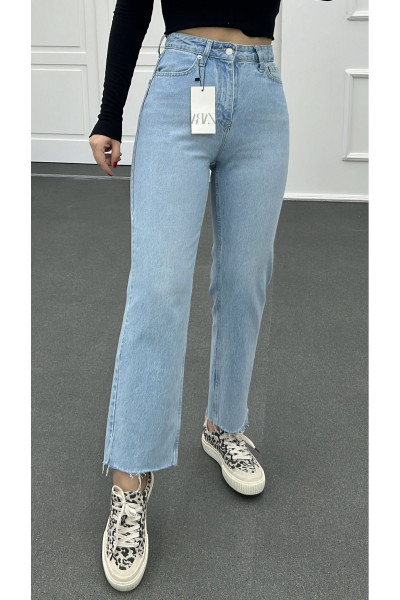 Mykonos Yıkamalı Kot Slim Straight Jeans