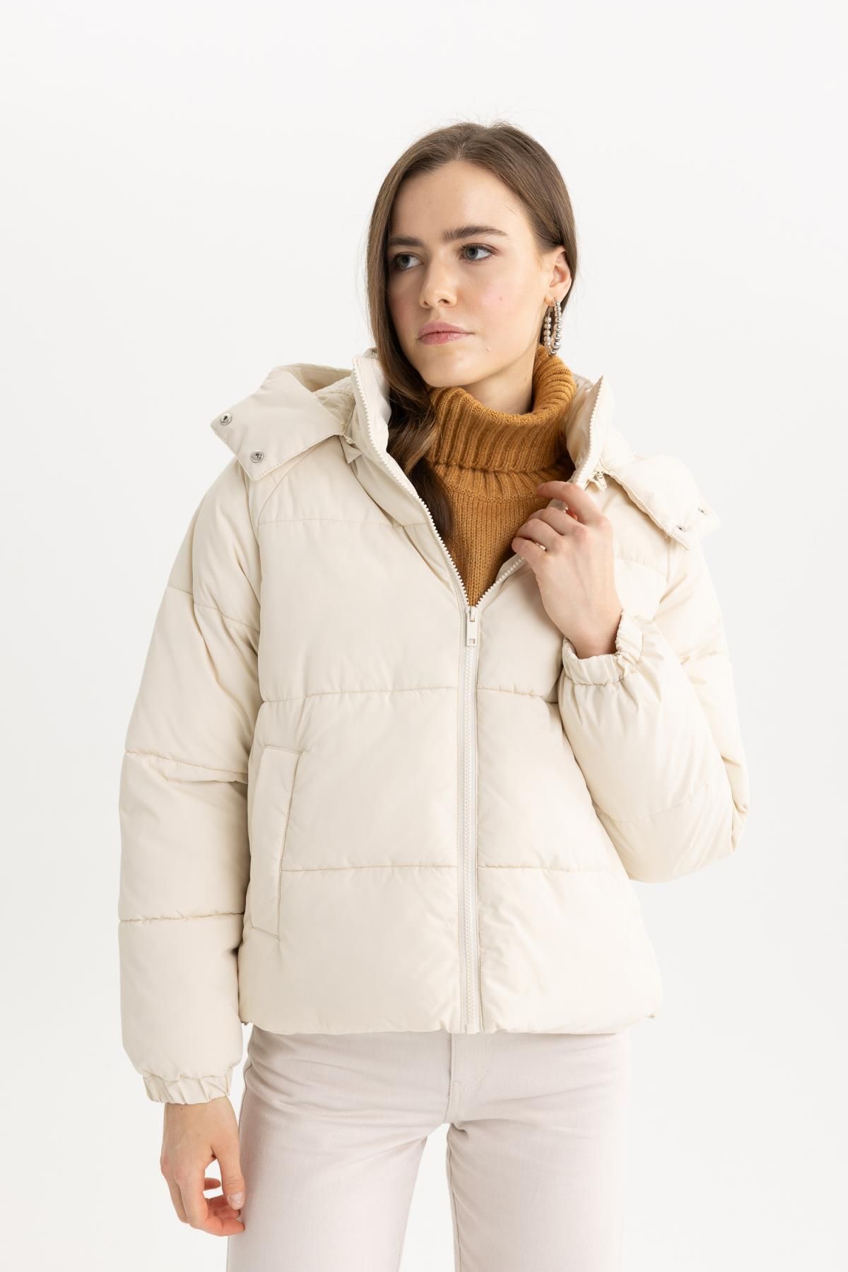 Su Geçirmez Relax Fit Kapüşonlu Astarlı Şişme Mont A2004ax23wn Su Geçirmez Relax Fit Kapüşonlu Astarlı Şişme Mont A2004ax23wn