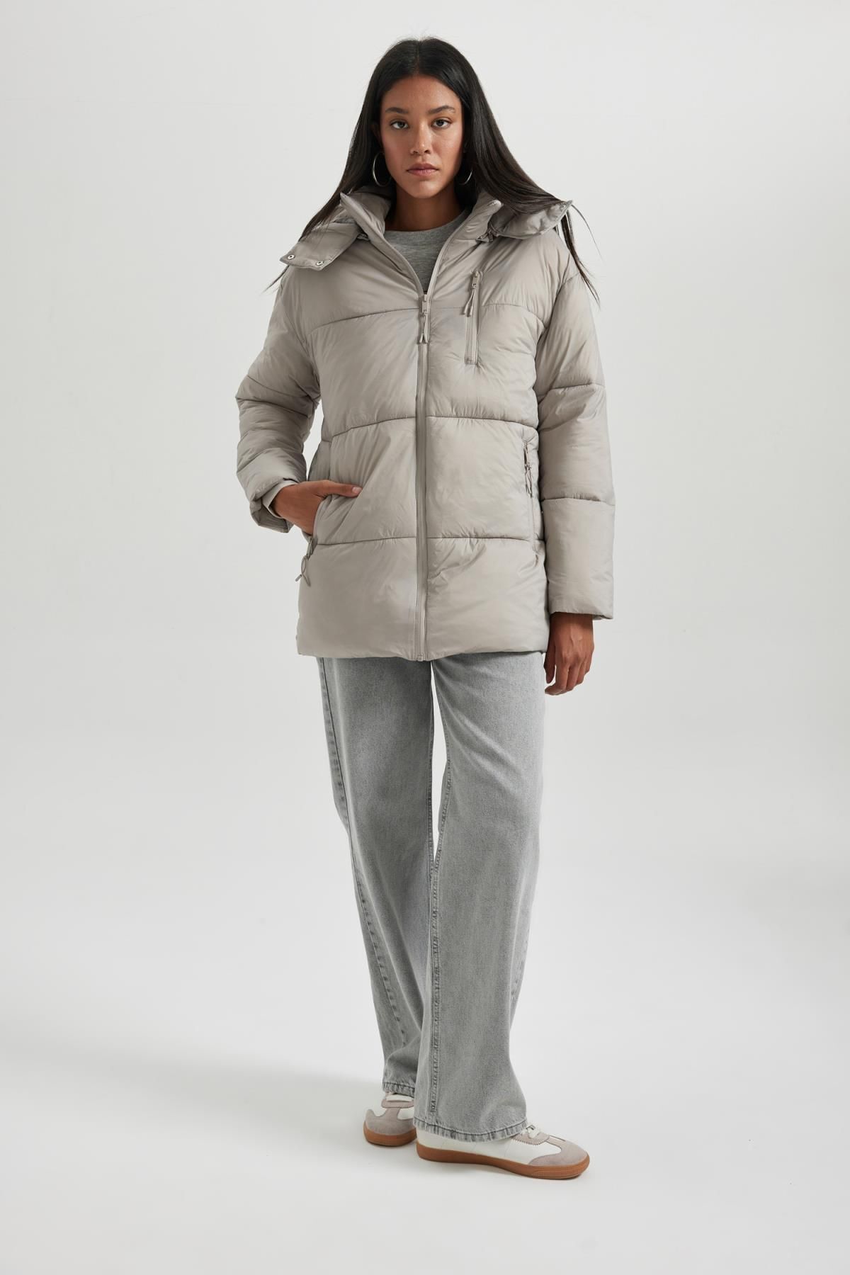 Su Geçirmez Relax Fit Kapüşonlu Şişme Mont A7167ax23wn Su Geçirmez Relax Fit Kapüşonlu Şişme Mont A7167ax23wn