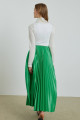 PİLİSOLEY SATEN ETEK - BENETTON YEŞİLİ PİLİSOLEY SATEN ETEK - BENETTON YEŞİLİ