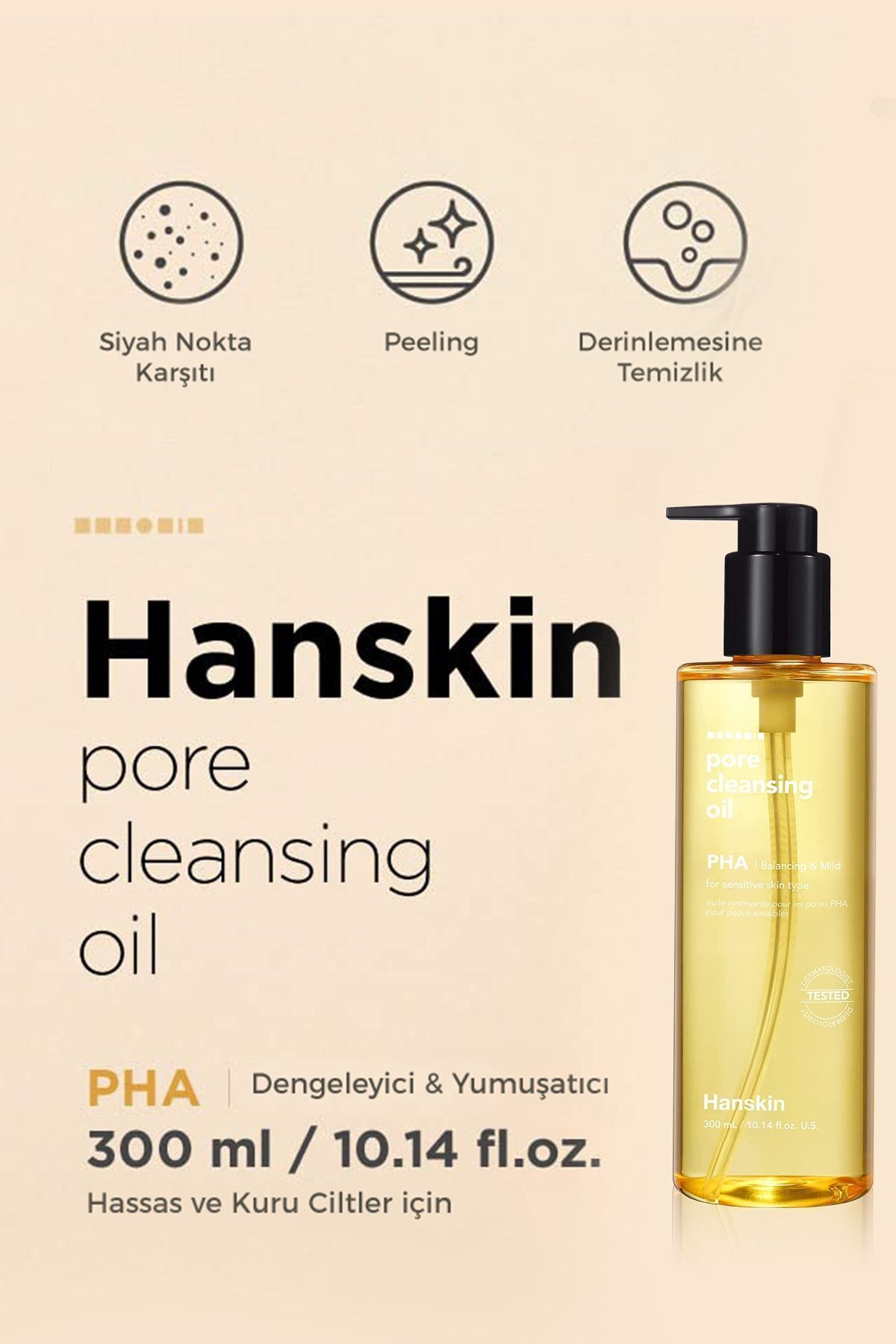 Pore Cleansing Oil Pha-hassas Ve Toleranssız Ciltler/gözenek Ve Makyaj Temizleme Yağı[300ml]