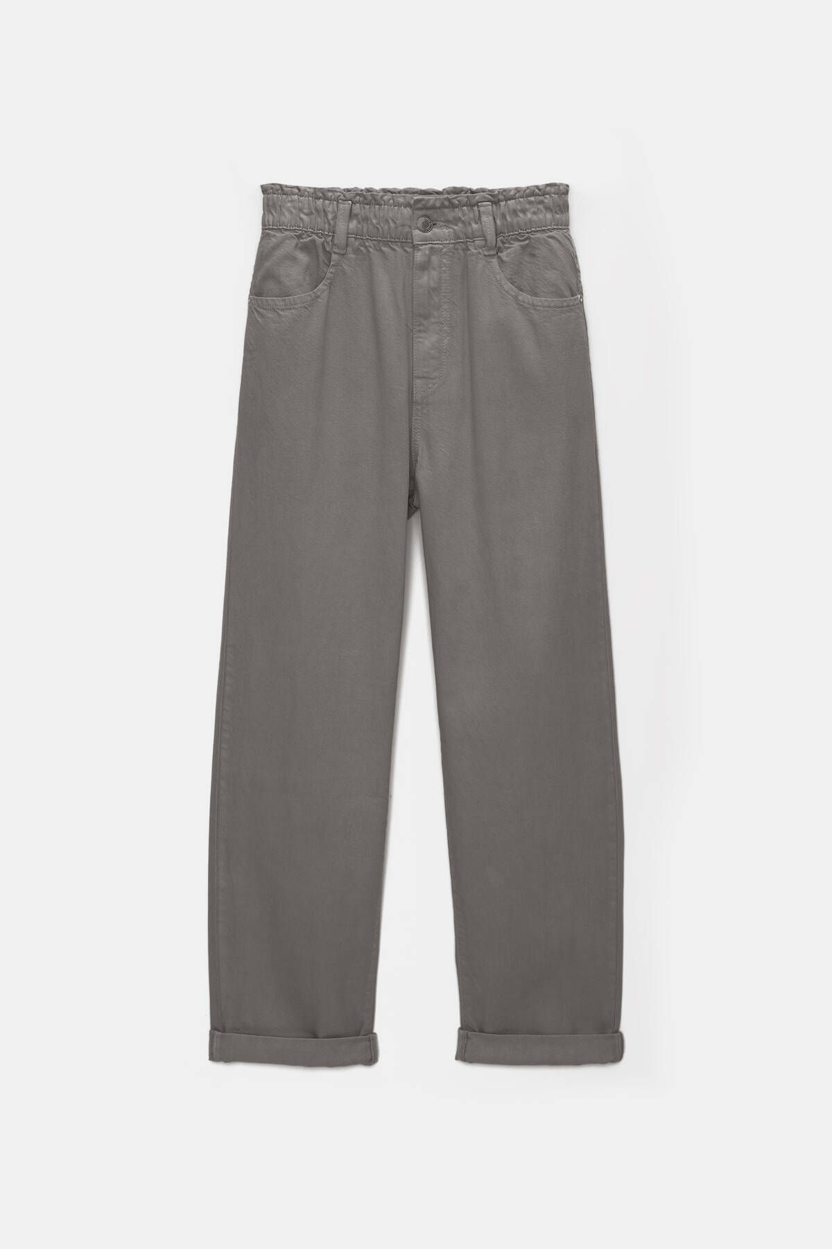 Straight fit paperbag pantolon Straight fit paperbag pantolon
