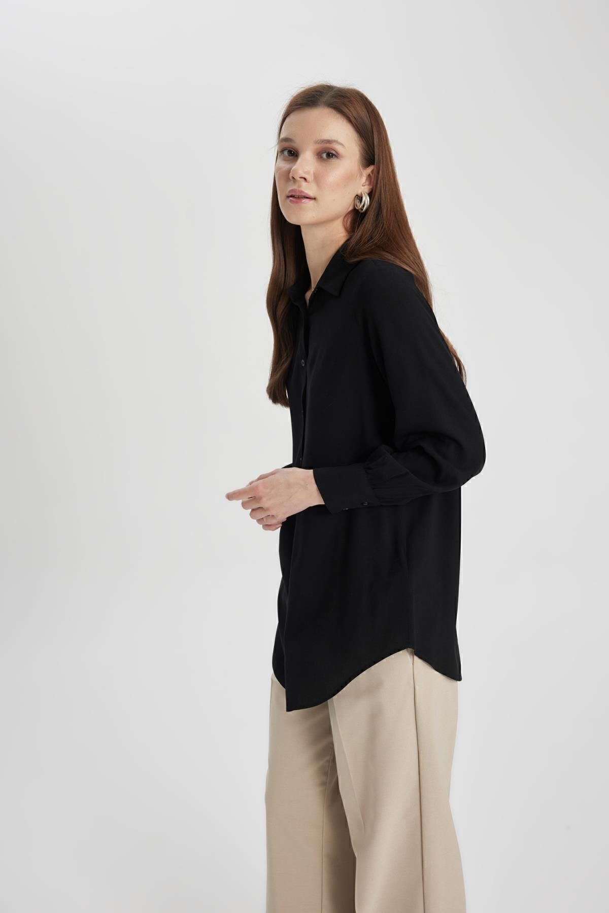 Regular Fit Uzun Kollu Gömlek Tunik Z3538az24sp