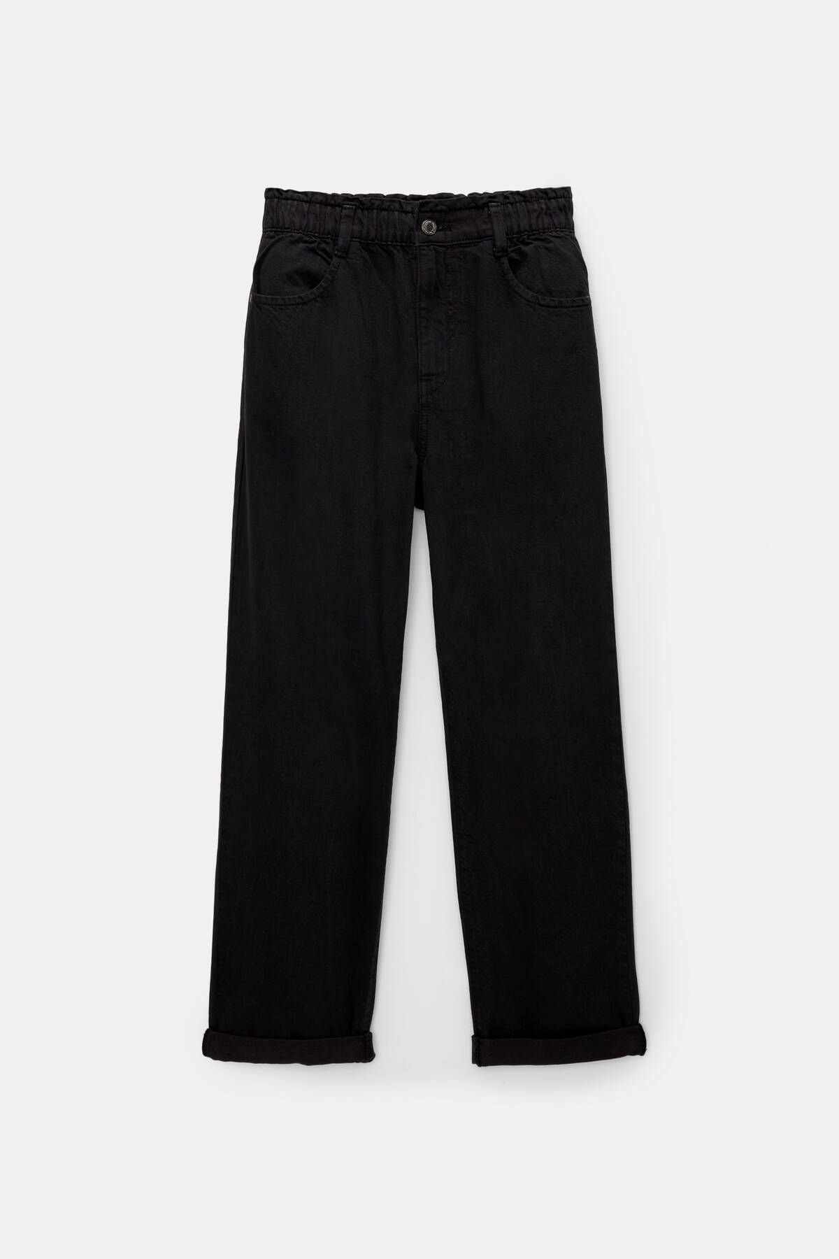 Straight fit paperbag pantolon Straight fit paperbag pantolon