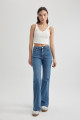 Mia Flare Fit Normal Bel Ispanyol Paça Uzun Jean Pantolon B6527ax24sp Mia Flare Fit Normal Bel Ispanyol Paça Uzun Jean Pantolon B6527ax24sp