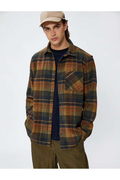 Oduncu Gömleği Cep Detaylı Klasik Yaka Uzun Kollu Oduncu Gömleği Cep Detaylı Klasik Yaka Uzun Kollu