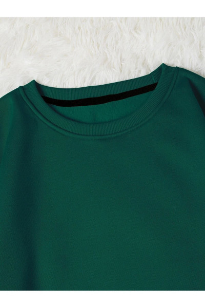 Unisex Bisiklet Yaka Pamuklu Sweatshirt Unisex Bisiklet Yaka Pamuklu Sweatshirt