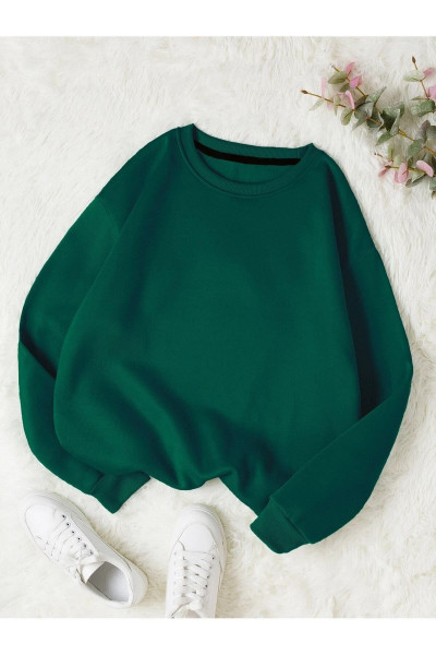 Unisex Bisiklet Yaka Pamuklu Sweatshirt Unisex Bisiklet Yaka Pamuklu Sweatshirt