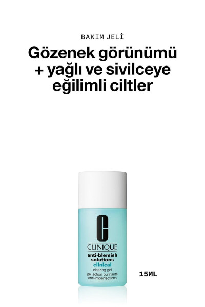 Anti-Blemish Solutions™ Clinical Siyah Nokta ve Sivilce Görünümünü Azaltan Bakım Jeli 15 ml Anti-Blemish Solutions™ Clinical Siyah Nokta ve Sivilce Görünümünü Azaltan Bakım Jeli 15 ml