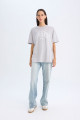 Oversize Fit Geniş Kalıp Bisiklet Yaka Baskılı Kısa Kollu Tişört D5278ax24au Oversize Fit Geniş Kalıp Bisiklet Yaka Baskılı Kısa Kollu Tişört D5278ax24au