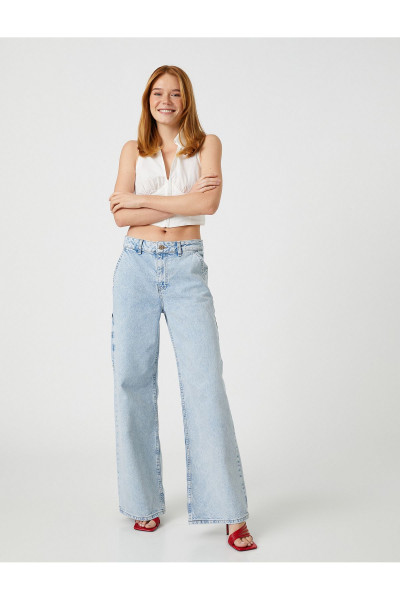 Yüksek Bel Kot Pantolon Ekstra Geniş Paça - Bianca Jeans Yüksek Bel Kot Pantolon Ekstra Geniş Paça - Bianca Jeans