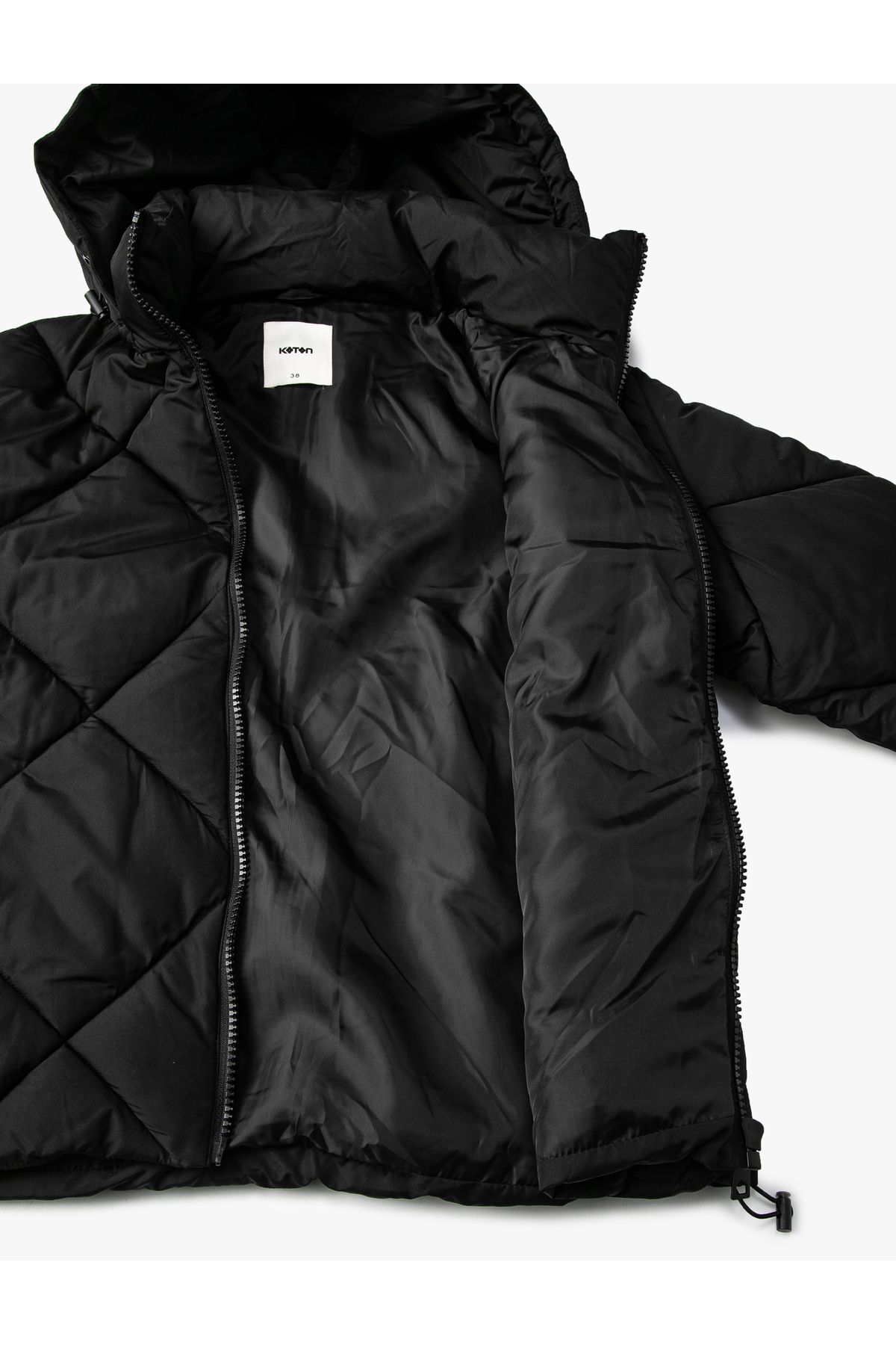 Şişme Mont Kapüşonlu Cep Detaylı Fermuarlı Şişme Mont Kapüşonlu Cep Detaylı Fermuarlı