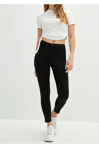 Yüksek Bel Siyah Skinny Jeans Pantolon Yüksek Bel Siyah Skinny Jeans Pantolon
