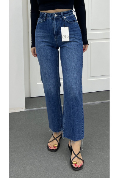 Mykonos Yıkamalı Kot Slim Straight Jeans