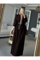 Oversize Bol Kesim Yarım Balıkçı Yaka Fitilli Triko Tesettür Elbise 38-44 Beden Arası Oversize Bol Kesim Yarım Balıkçı Yaka Fitilli Triko Tesettür Elbise 38-44 Beden Arası