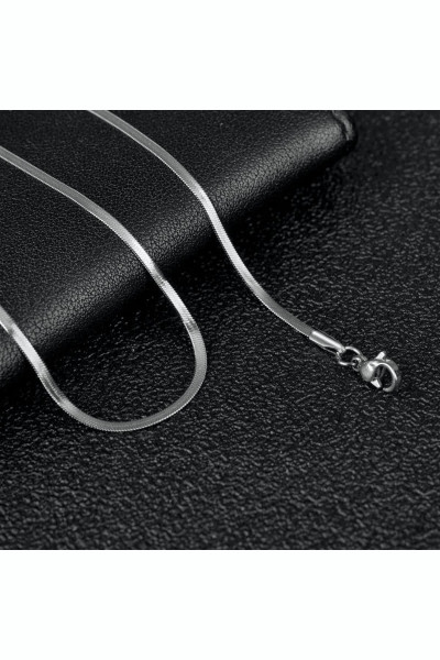 Paslanmaz Çelik Italyan Ezme Zincir Unisex Kolye Silver 4 Mm Paslanmaz Çelik Italyan Ezme Zincir Unisex Kolye Silver 4 Mm