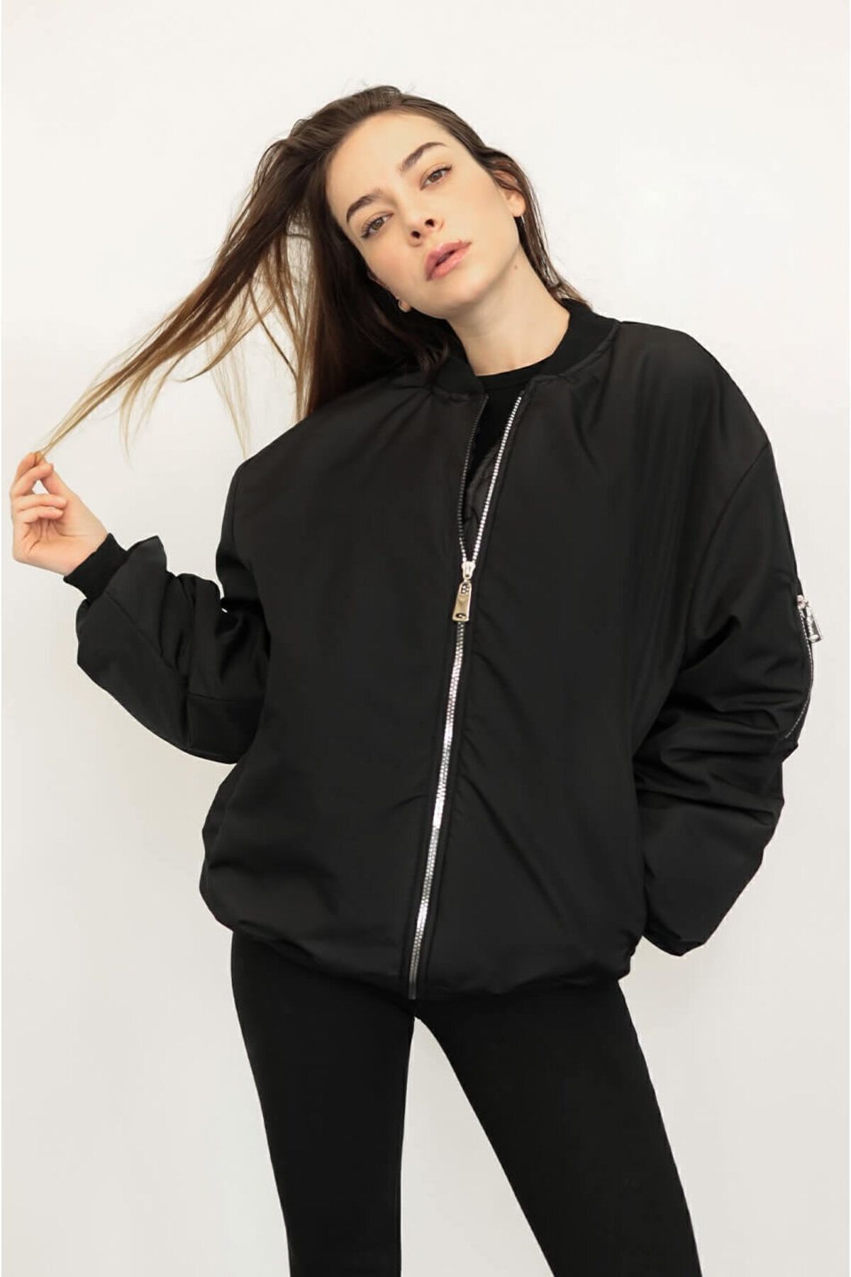 Siyah Bomber Ceket Siyah Bomber Ceket