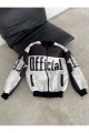 Unisex Oversize Official Baskılı Bomber Ceket Unisex Oversize Official Baskılı Bomber Ceket