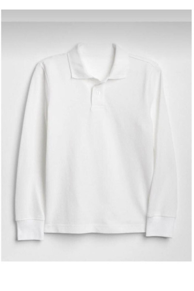 Unisex Çocuk Uzun Kol Lakos Polo Yaka Okul Tişört Unisex Çocuk Uzun Kol Lakos Polo Yaka Okul Tişört