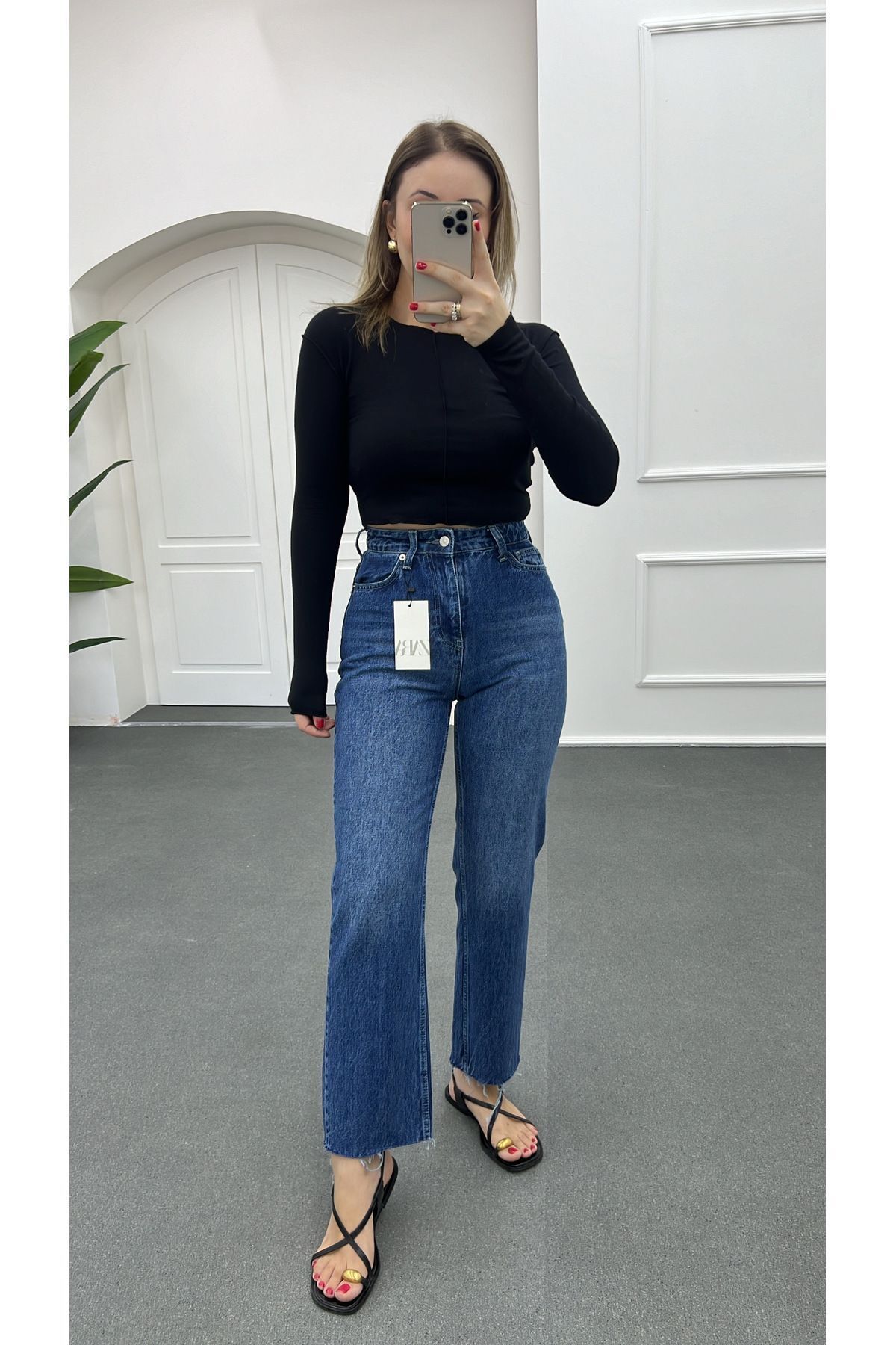 Mykonos Yıkamalı Kot Slim Straight Jeans Mykonos Yıkamalı Kot Slim Straight Jeans