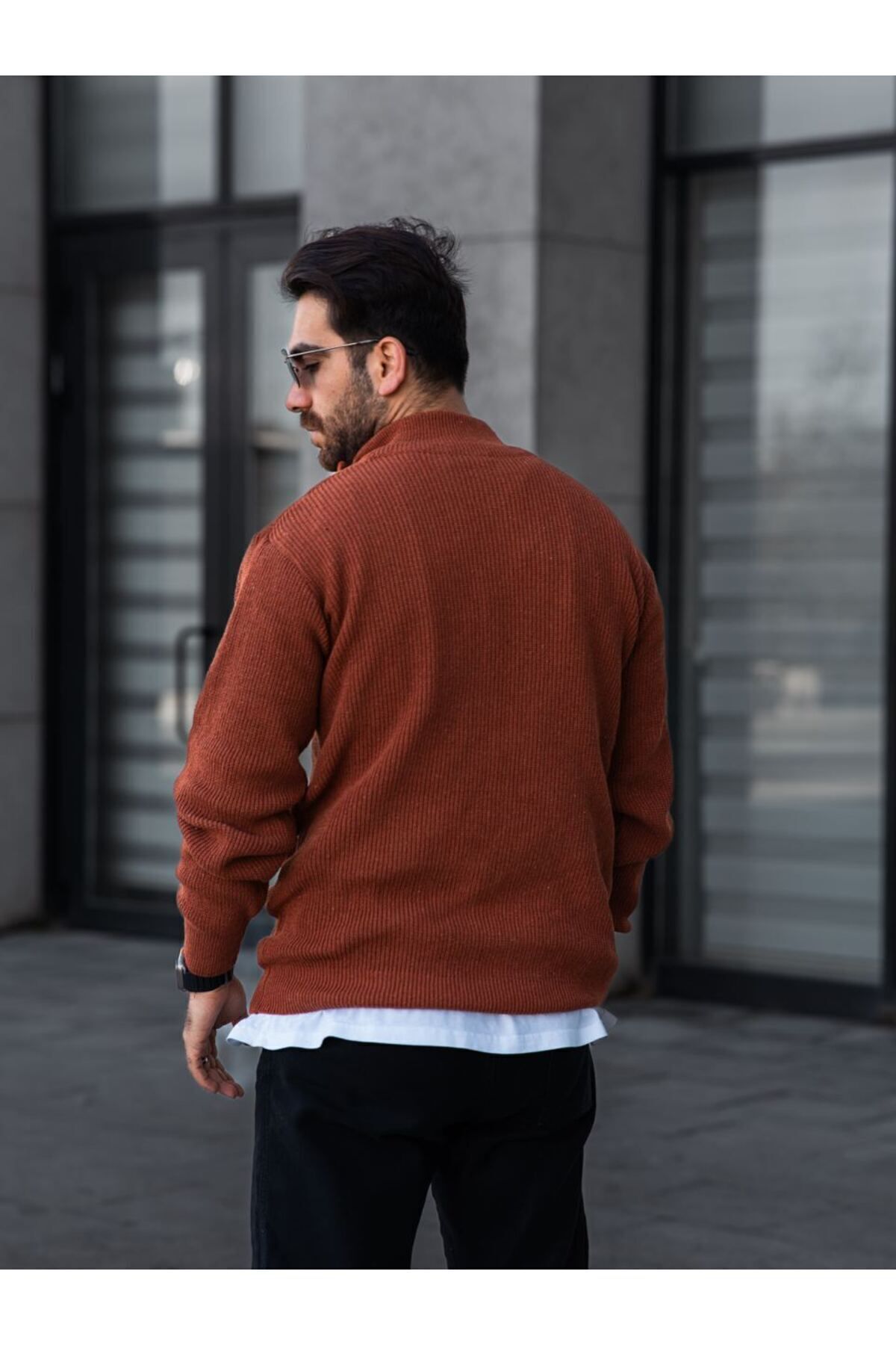Unisex Yarım Fermuarlı Triko Kazak Unisex Yarım Fermuarlı Triko Kazak