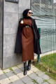 Oversize Bol Kesim Yarım Balıkçı Yaka Fitilli Triko Tesettür Elbise 38-44 Beden Arası Oversize Bol Kesim Yarım Balıkçı Yaka Fitilli Triko Tesettür Elbise 38-44 Beden Arası