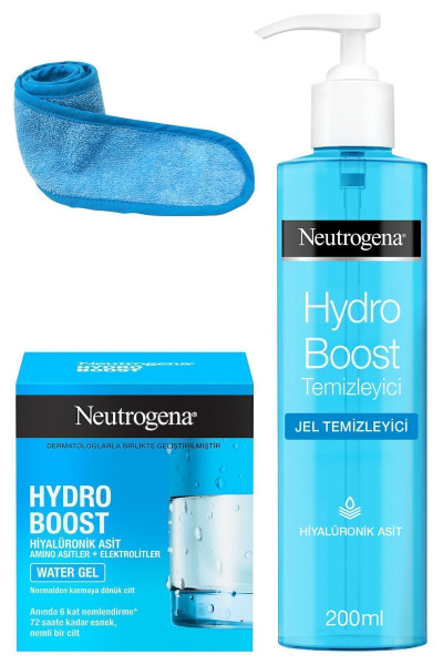 Hydro Boost Water Gel Temizleyici + Nemlendirici Normal Ciltler Için + Saç Bandı Hydro Boost Water Gel Temizleyici + Nemlendirici Normal Ciltler Için + Saç Bandı