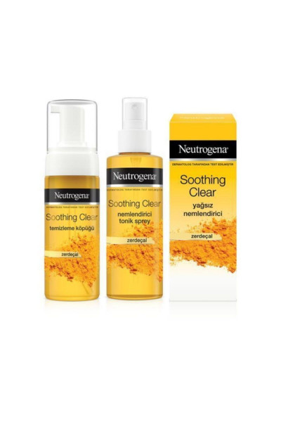 Soothing Clear Köpük 150 ml + Tonik 125 ml + Yağsız Nemlendirici 75 ml Soothing Clear Köpük 150 ml + Tonik 125 ml + Yağsız Nemlendirici 75 ml