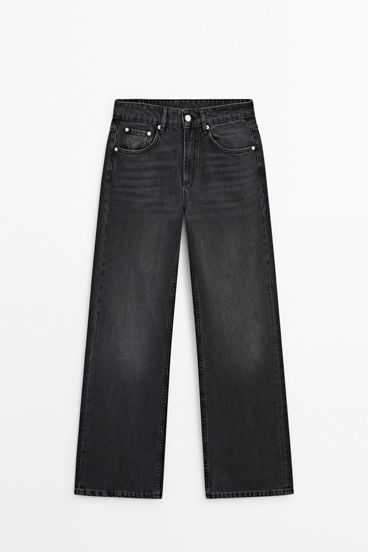 Orta bel uzun bol paça jean Orta bel uzun bol paça jean