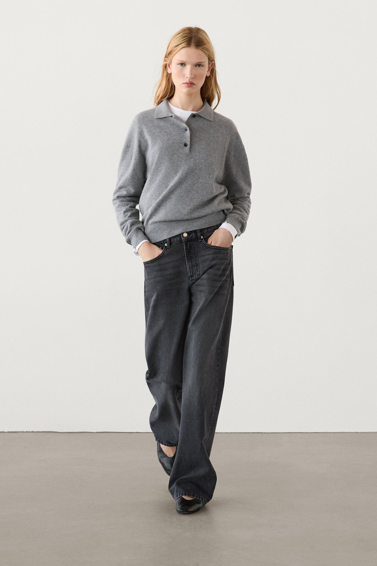 Orta bel uzun bol paça jean Orta bel uzun bol paça jean