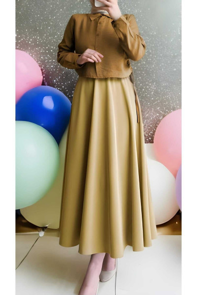 Puf Scuba Sarı Etek Puf Scuba Sarı Etek