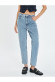 Mom Jean Yüksek Bel Rahat Kesim Hafif Dar Paça Pamuklu Cepli - Mom Jeans Mom Jean Yüksek Bel Rahat Kesim Hafif Dar Paça Pamuklu Cepli - Mom Jeans