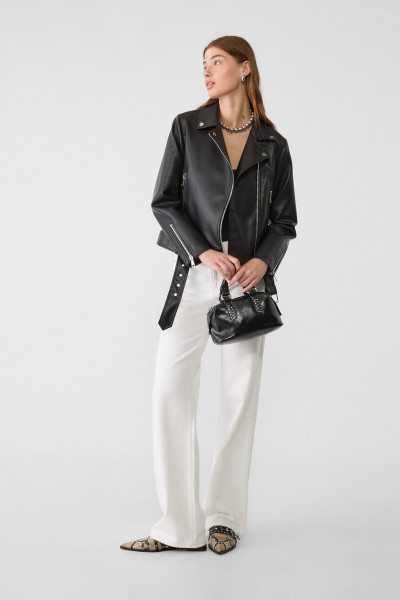 Suni deri biker ceket Suni deri biker ceket