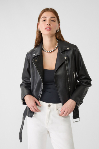 Suni deri biker ceket Suni deri biker ceket