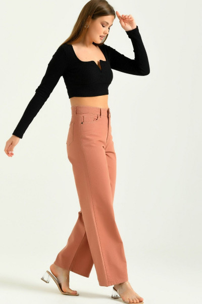 Yumuşak Dokunuşlu, Wide Leg Etkili, Palazzo Keten Kot Pantolon Yumuşak Dokunuşlu, Wide Leg Etkili, Palazzo Keten Kot Pantolon
