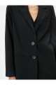 Vatkalı Blazer Ceket Tek Düğmeli Cep Detaylı Vatkalı Blazer Ceket Tek Düğmeli Cep Detaylı