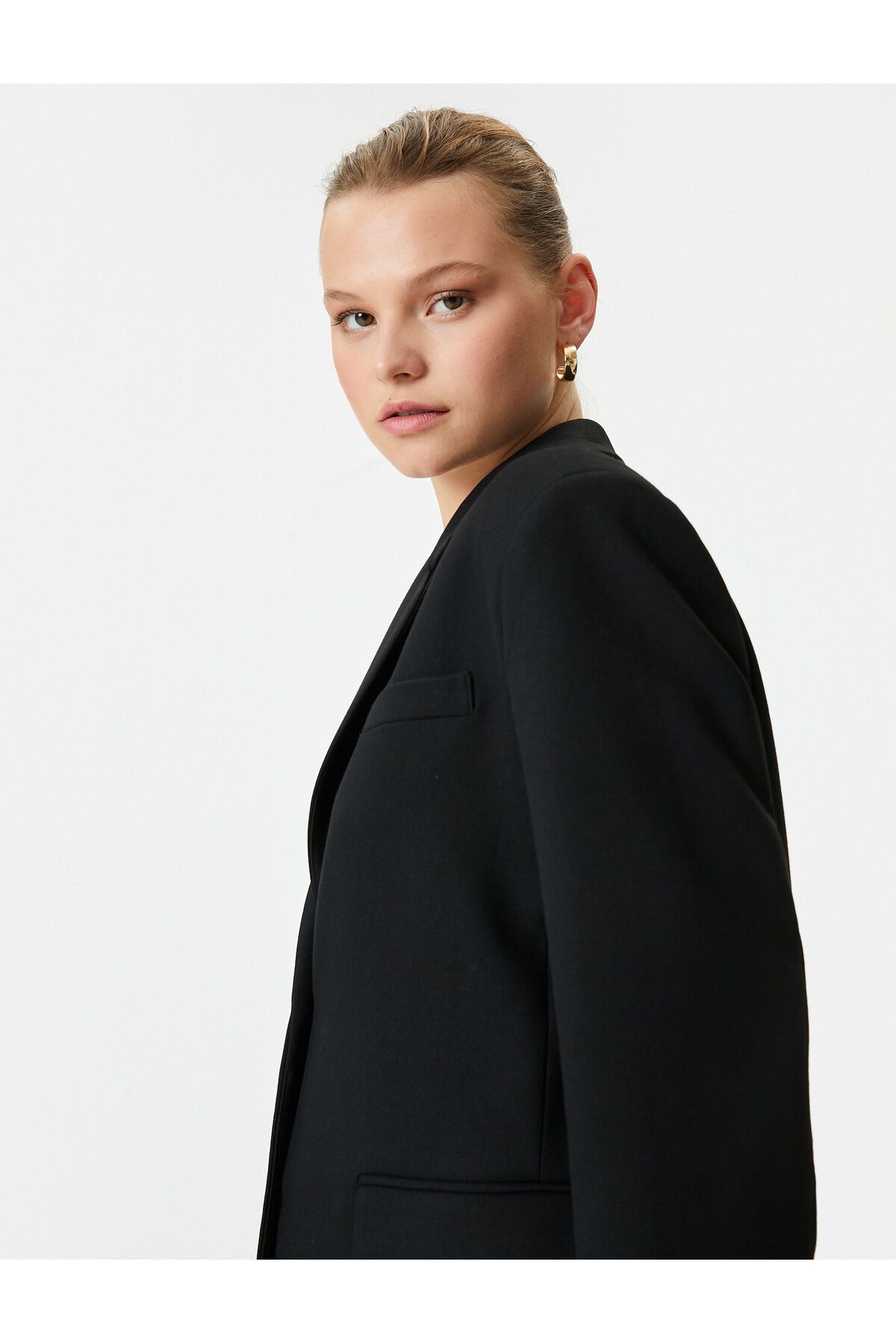 Klasik Blazer Ceket Düğmeli Kapaklı Cepli Klasik Blazer Ceket Düğmeli Kapaklı Cepli