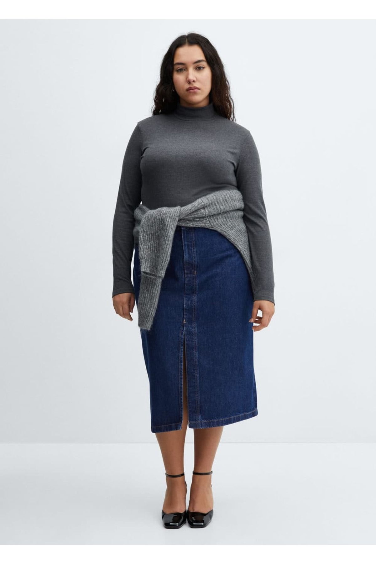 Midi denim etek Midi denim etek