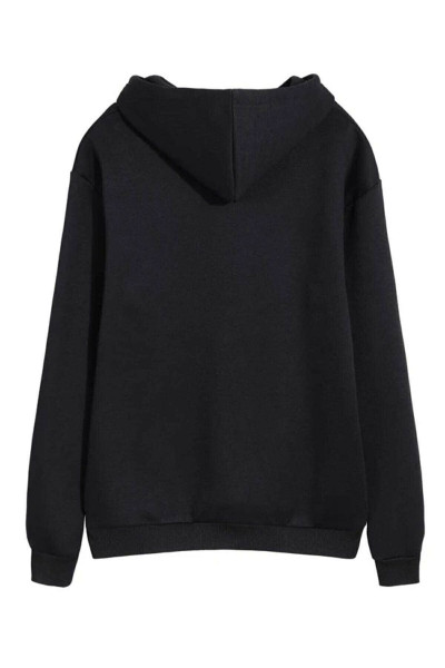 Unisex Siyah Nasa Baskılı Kapüşonlu Sweatshirt Unisex Siyah Nasa Baskılı Kapüşonlu Sweatshirt