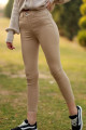 Likralı Yüksek Bel Bej Rengi Skinny Jean Likralı Yüksek Bel Bej Rengi Skinny Jean