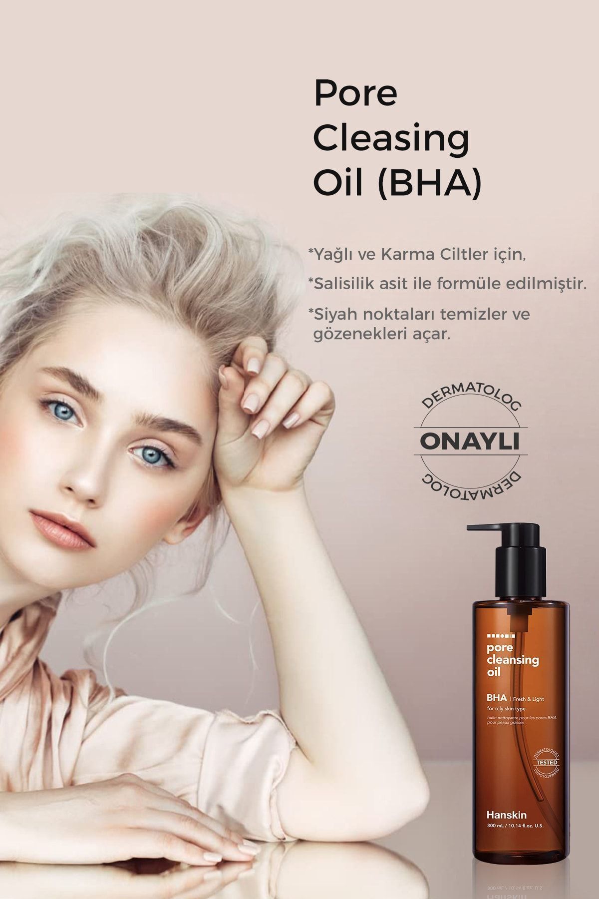 Pore Cleansing Oil Bha – Karma Ve Yağlı Ciltler Için Gözenek / Makyaj Temizleme Yağı [300ml]