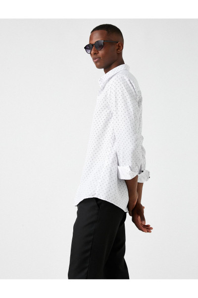 Mikro Desenli Gömlek Non Iron