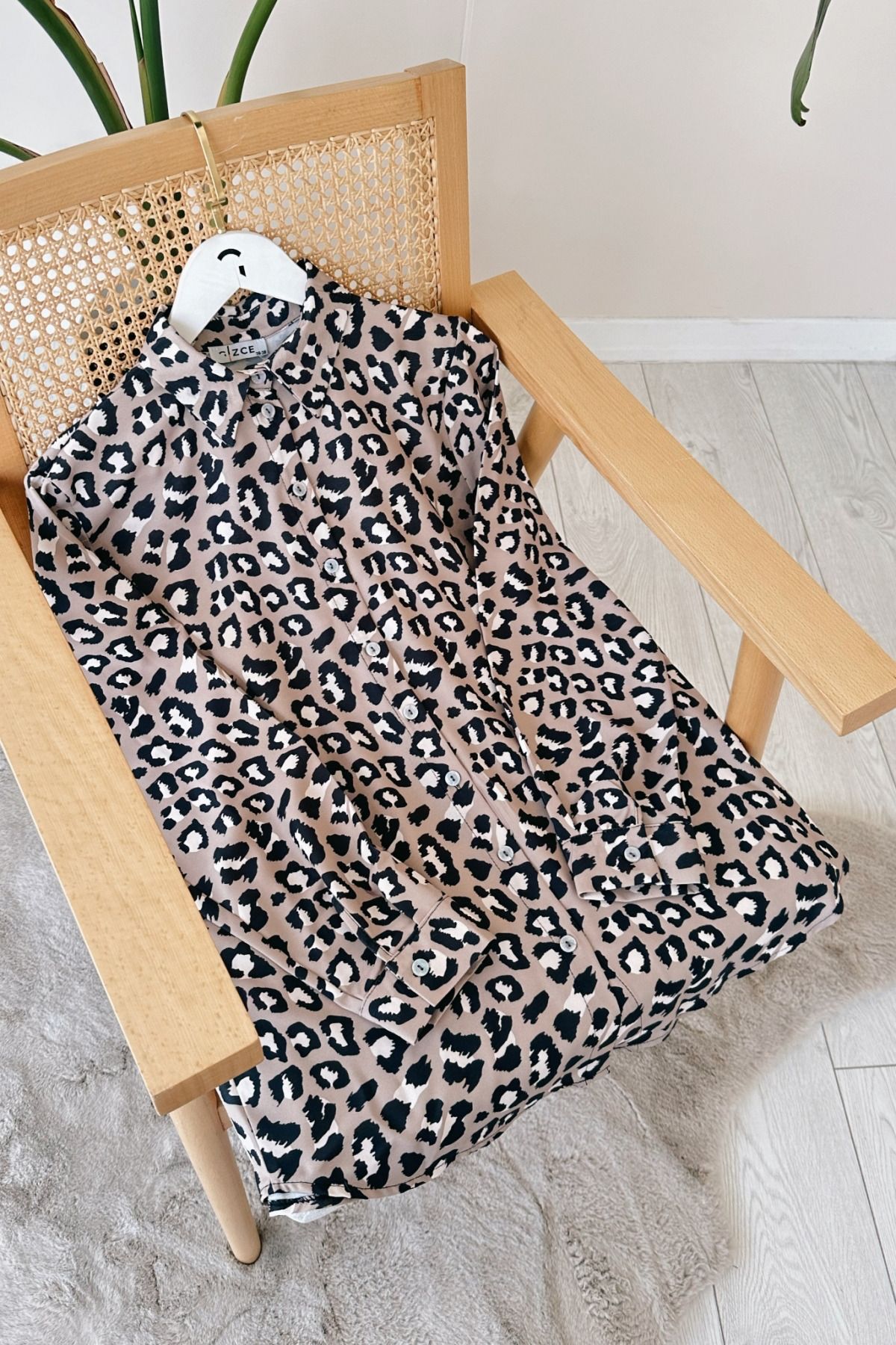 Leopar Desenli Tunik Gömlek Leopar Desenli Tunik Gömlek
