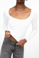 Uzun kollu fitilli t-shirt