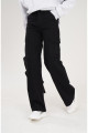 Siyah Kargo Cepli Gabardin Pantolon Black Kargocep Yüksek Bel Wide Leg Palazzo Trend Okul I Siyah Kargo Cepli Gabardin Pantolon Black Kargocep Yüksek Bel Wide Leg Palazzo Trend Okul I