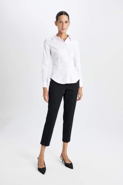 Regular Fit Bengalin Dokuma Uzun Kollu Basic Beyaz Gömlek I5278az24au Regular Fit Bengalin Dokuma Uzun Kollu Basic Beyaz Gömlek I5278az24au