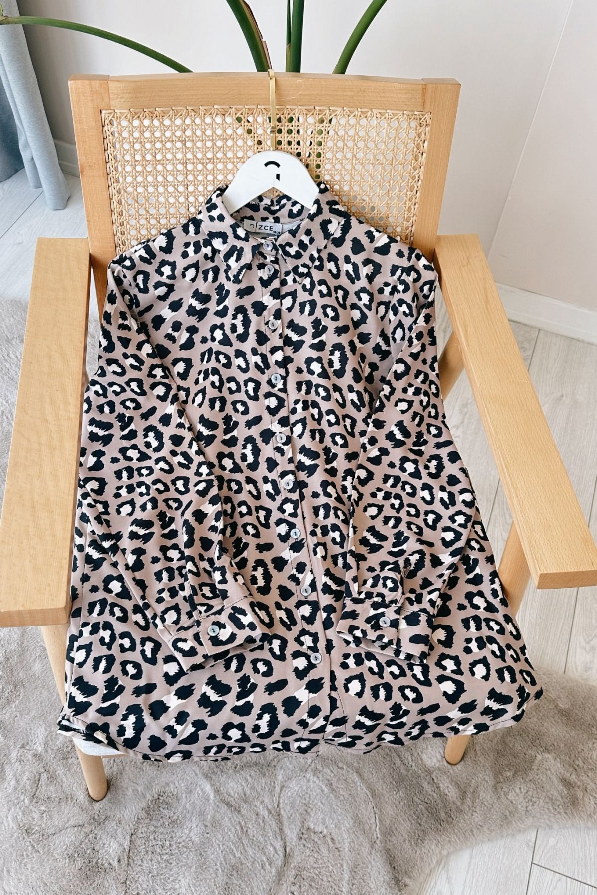 Leopar Desenli Tunik Gömlek Leopar Desenli Tunik Gömlek