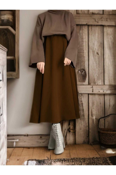 Puf Scuba Kloş Etek Puf Scuba Kloş Etek